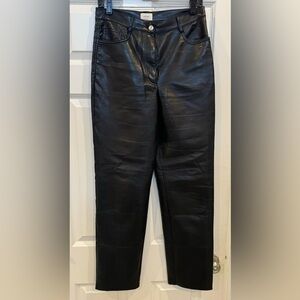 Aritzia Wilfred Black Vegan Leather High Rise Pants